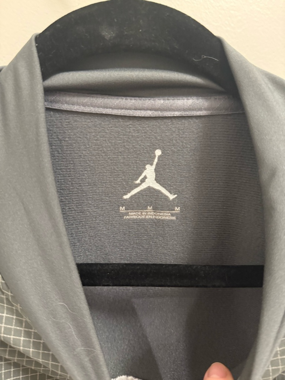 Jordan White and Gray Michigan Full-Zip Performance Jacket - Picture 2 of 4